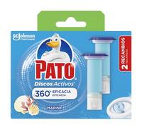 Pato Discos Activos Marine - Pack de 2 Recambios (12 Discos) - Limpia y Perfuma el Inodoro
