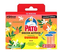 Pato Discos Activos Tropical Summer - Pack de 2 Recambios (12 Discos) - Limpia y Perfuma el Inodoro