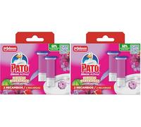 Pato Discos Activos WC Edición Limitada Hibiscus Hyperspace, Limpia, Refresca y Perfuma el Inodoro, Eficacia 360°, 2 Recambios : 12 discos (Paquete de 2)