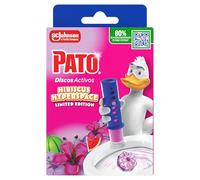 Pato Discos Activos WC Edición Limitada Hibiscus Hyperspace, Limpia, Refresca y Perfuma el Inodoro, Eficacia 360°, 1 Aparato + 1 Recambio = 6 discos