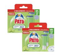PATO Discos Activos WC Lima, Limpia y Desinfecta, Pack de 2 Recambios (Paquete de 2)