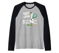 Pato Gracioso De Pádel: Adivina Mi Nivel De Pádel Camiseta Manga Raglan