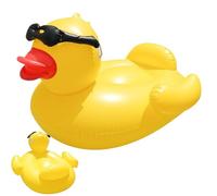Pato inflable gigante | Tumbona inflable gigante para piscina con patos - Anillos de natación flotantes Sillón Juegos de agua para la playa de verano del lago