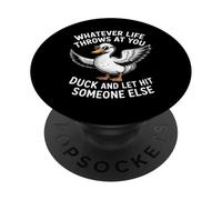 Pato Juego de Palabras sarcástico Cita Novedad Amantes de Aves PopSockets PopGrip Adhesivo