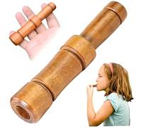 Pato llame al 4.72x0.91in de madera natrual imitación realista sonido pato silbato para accesorios de caza llame al cordón