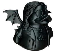 Pato Oscuro Rock and Roll, Juguete De Baño Divertido, Regalo Coleccionable De Resina, 3 Pulgadas De Altura, Impresión 3D, Pato Oscuro, para Halloween, Decoración para Niños Y Adultos. AFrostedBlack
