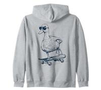 Pato Patinador Fresco con Gafas de Sol Patineta Retro Sudadera con Capucha
