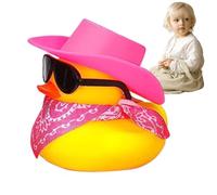 Pato , Pato de Goma con Sombrero de | Pato Flotante de Juguete para baño, Pato para Coche, Patos de Goma geniales - Flotador de Juguete de baño, Relleno de Bolsa de Regalos, Accesorio de Coche de