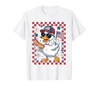 Pato Patriótico Gafas Damero Desfile 4 De Julio Parade Camiseta