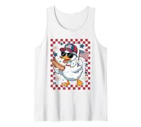 Pato Patriótico Gafas Damero Desfile 4 De Julio Parade Camiseta sin Mangas