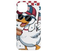 Pato Patriótico Gafas Damero Desfile 4 De Julio Parade Carcasa para iPhone 14 Plus