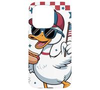 Pato Patriótico Gafas Damero Desfile 4 De Julio Parade Carcasa para iPhone 15 Pro