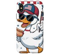Pato Patriótico Gafas Damero Desfile 4 De Julio Parade Carcasa para iPhone X/XS