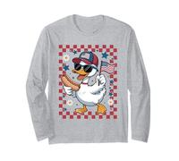 Pato Patriótico Gafas Damero Desfile 4 De Julio Parade Manga Larga