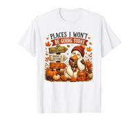 Pato Perezoso Nope Humor otoñal Lugares a los Que no iré Camiseta gráfica económica