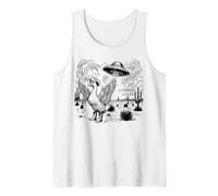 Pato Vaquero OVNI Farfelu UFO Western Divertido Camiseta sin Mangas