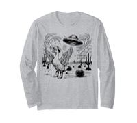 Pato Vaquero OVNI Farfelu UFO Western Divertido Manga Larga