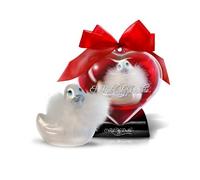 PATO VIBRADOR CORAZON PARIS BLANCO DE VIAJE