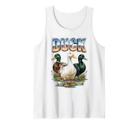 Pato Vintage 70s 90s Retro Pato Granja Patos Amantes Patos Camiseta sin Mangas