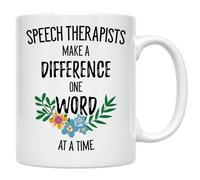 Patología Del Habla. Los Terapeutas Hacen La Diferencia Una Palabra A La Vez. Tazas Con Asa Taza De Café Cerámica Taza Para Café Bebidas Té 330Ml