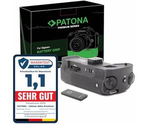 PATONA 1490 Empuñadura de batería DMW-BGG1 Compatible con Panasonic Lumix DMC-G80 DMC-G81 DMC-G85 con telecomando (scomparto per 1x batterie DMW BLC12)