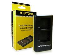 PATONA 1953 - Cargador Doble USB Para Batería Olympus Li-90b Li-92b