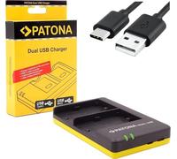 PATONA NP-W126 NP-W126s Cargador de bateria Compatible con Fujifilm- USB Dual LED (1957)