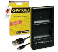 Patona 1965 - Cargador dual USB para batería Nikon EN-EL15, Cámaras Nikon D7000 D7100 D7200 D600 D610 D750 D800 D810 1 V1