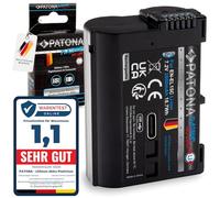 PATONA 2 baterías Platinum EN-EL15C de 2600 mAh USB-C compatibles con Nikon 1 V1 D7000 D7100 D7200 D7500 D500 D600 D610 D750 D780 D800 D810 D850 Z5 Z5II Z66 II III Z7. Z7II Z8 ZF EN-EL15 EN-EL15b