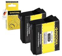PATONA 2X Batería para GoPro AHDBT-401 1000mAh 3.8V | Compatible: GoPro Hero 4 Black Edition (Music/Surf), Silver Edition (Music)