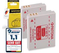 PATONA 2X Batería Repuesto para Canon NB-5L 900mAh 3.7V Compatible con Canon IXY Digital 1000 800 900 IS IXUS 90 850 860 870 IS ELPH SX 100 110 200 220 230 NB5L