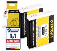 PATONA 2X Batería Repuesto para Canon NB-6L 800mAh 3.7V Compatible con Canon Digital Ixus 85 95 105 200 300 PowerShot D10 D20 S90 S95 S120 SX240 SX260 SX530 SX540 SX610 SX700 SX710 ELPH 500 NB6L