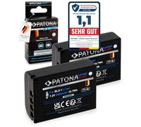 PATONA 2X BLX-1 Batería 2600mAh USB-C - Repuesto para Olympus BLX-1 - para OM-1 y OM-3 - con Entrada USB-C, Doble Reserva para el Viaje