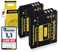 PATONA 2X CGA-S005 Batería 1000mAh Compatible con Panasonic Lumix DMC-FC01 FX50 FX100 LX3 LX9 Leica DLUX 2 Fuji FinePix F20 F40 Pentax MX-1 S005 DMW-BCC12 BP-DC4 Fujifilm NP-70 Ricoh Caplio DB-60