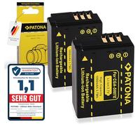 PATONA 2X CGA-S007E Batería 1000mAh Compatible con Panasonic Lumix DMC-TZ1 DMC-TZ2 DMC-TZ3 DMC-TZ4 DMC-TZ15 DMC-TZ50 TZ1 TZ2 TZ3 TZ4 TZ5 TZ15 TZ50 CGA-S007 CGR-S007 DMW-BCD10 BCD10E CGAS007 S007