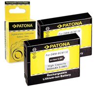 PATONA 2X DMW-BCM13 E Batería de Repuesto 950mAh Compatible con Panasonic Lumix DC-FT7 DMC-FT5 TZ37 TZ40 TZ41 TZ56 TZ58 TZ61 TZ71 TZ81 TZ101 TS5 TS6 ZS27 ZS30 ZS35 ZS45 ZS50 BCM 13