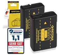 PATONA 2X EN-EL14 Batería 1030mAh Compatible con Nikon Coolpix P7000 P7100 P7700 P7800 D3100 D3200 D3300 D3400 D3500 D5100 D5200 D5300 D5500 D5600 5600 DF ENEL14 EN EL14 EN EL 14 EN-EL14a