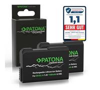 PATONA 2X EN-EL14 Batería 1100mAh - Repuesto para Nikon EN-EL14 / EN-EL14a - para Coolpix P7000 P7100 P7700 P7800, D3100 D3200 D3300 D3400 D3500 D5100 D5200 D5300 D5600 DF - Doble Reserva