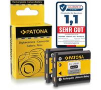 PATONA 2X Li-40B Li-42B Batería 500mAh - Repuesto Universal para Olympus Li-40B/42B, Nikon EN-EL10, Fuji NP-45, Casio NP-80, Kodak KLIC-7006, Pentax D-Li63 - Pack de 2 para Las compactas clásicas
