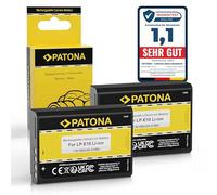PATONA 2X LP-E10 Batería (860mAh 6.4Wh 7.4V) Compatible con Canon EOS 1100D 1200D 1300D 2000D 4000D Rebel T3 T5 T6 T9 Kiss X50 X70 X80 1DX 1D X Mark II LP E10 LPE10