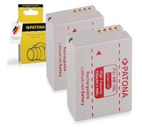 PATONA 2X NB-10L Batería 750mAh / 7.4V / 5.6Wh Compatible con Canon PowerShot G15 G16 G1 X G3 X SX40 HS SX50 HS SX60 HS Batería de Repuesto para los Modelos NB10L NB 10L