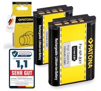 PATONA 2X NP-BX1 Batería 1000mAh Compatible con Sony CyberShot DSC-RX1 R RX1 RX100 II III IV V Vi VII M HX50 HX60 HX80 HX90 HX99 HX400V WX300 WX500 HDR AS50 CX240 DSC-RX100 DSC-HX50 NPBX1 NP BX1