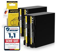 PATONA 2X NP-F970 Batería 6600mAh Compatible con videocámaras Sony, Indicadores LED, iluminación, luz de Video, monitores, cámara, Battery NP-F550 NP-750 NP-F950 NPF970 NP F970