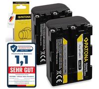 PATONA 2X NP-FM50 NP-QM51 Batería 1600mAh Compatible con Sony Camcorder NP-FM30 FM50 FM70 FM90 QM51D QM71D QM91D CCD-TRV106K 108 116 128 DCR-DVD91 100 200 DCR-HC14 TRV6 TRV8 NPFM50 QM51 FM50