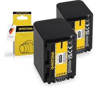 PATONA 2X NP-FV70 Batería 1600mAh - Repuesto para Sony NP-FV70 - para Handycam FDR-AX100E DCR-DVD105E HDR-CX105E HDR-SR5 SR7, DCR-HC20 HC30 - Doble Reserva para Grabar