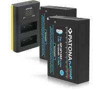 PATONA 2X Platinum Batería NP-W126s 1210mAh con Cargador Doble LCD (USB-C/Micro-USB) Compatible con Fuji Fujifilm X100VI X-M5 X-T20 X-T30 II X-T50 XT100 XPRO3 HS-30EXR HS-50EXR