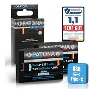 PATONA 2X Platinum Batería para Canon LP-E17 LPE17 con USB-C, 1000mAh
