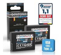 PATONA 2X Platinum Batería para Panasonic DMW-BLC12 BLC12E 1100mAh 7.2V | Compatible: Panasonic Lumix DMC-FZ200, DMC-FZ300, DMC-FZ330, DMC-FZ1000, DMC-FZ2000, Panasonic Lumix DMC-G5, DMC-G6