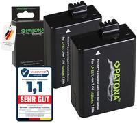 PATONA 2X Premium Batería LP-E5 (1020mAh / 7.4V / 7.5Wh) Compatible con Canon EOS 1000D 500D 450D Kiss X3 X2 F Rebel XS XSi T1i Battery Pack LPE5 LP E5 LPE-5