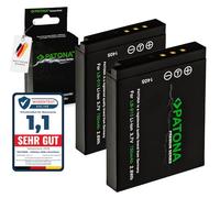 PATONA 2X Premium Batería reemplazo para Kodak LB-015 LB015 LB 015, 750mAh, 3,7V Li-Ion, Recargable Compatible con Kodak WPZ2 | Alto Rendimiento, Larga duración